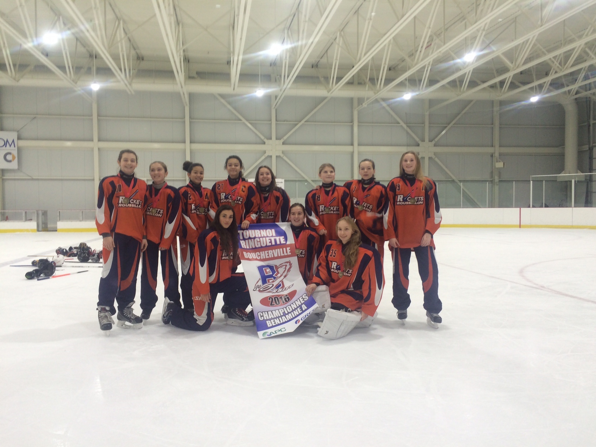L&rsquo;équipe benjamine A de Ringuette Roussillon aux Championnats de l&rsquo;Est du Canada