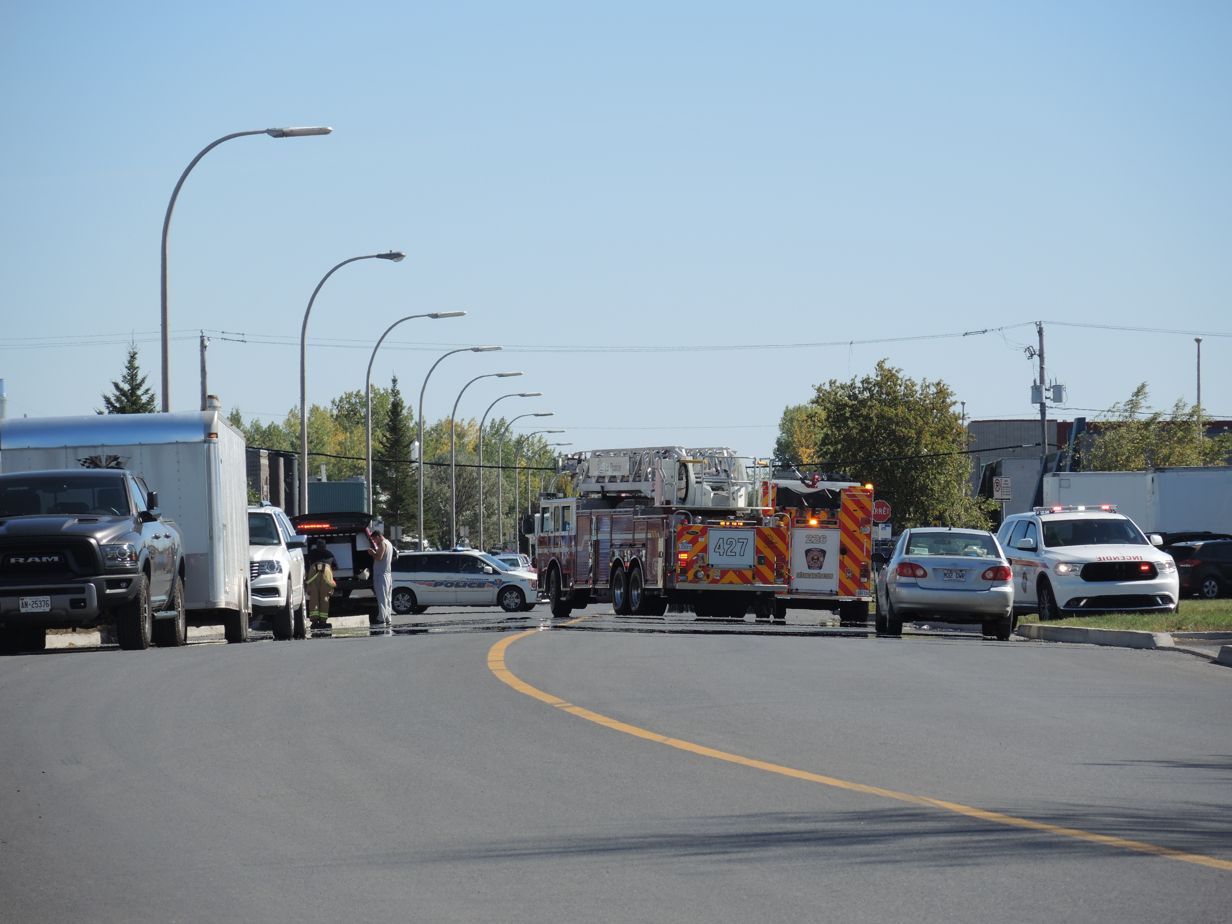Odeur de gaz dans le parc industriel de Delson