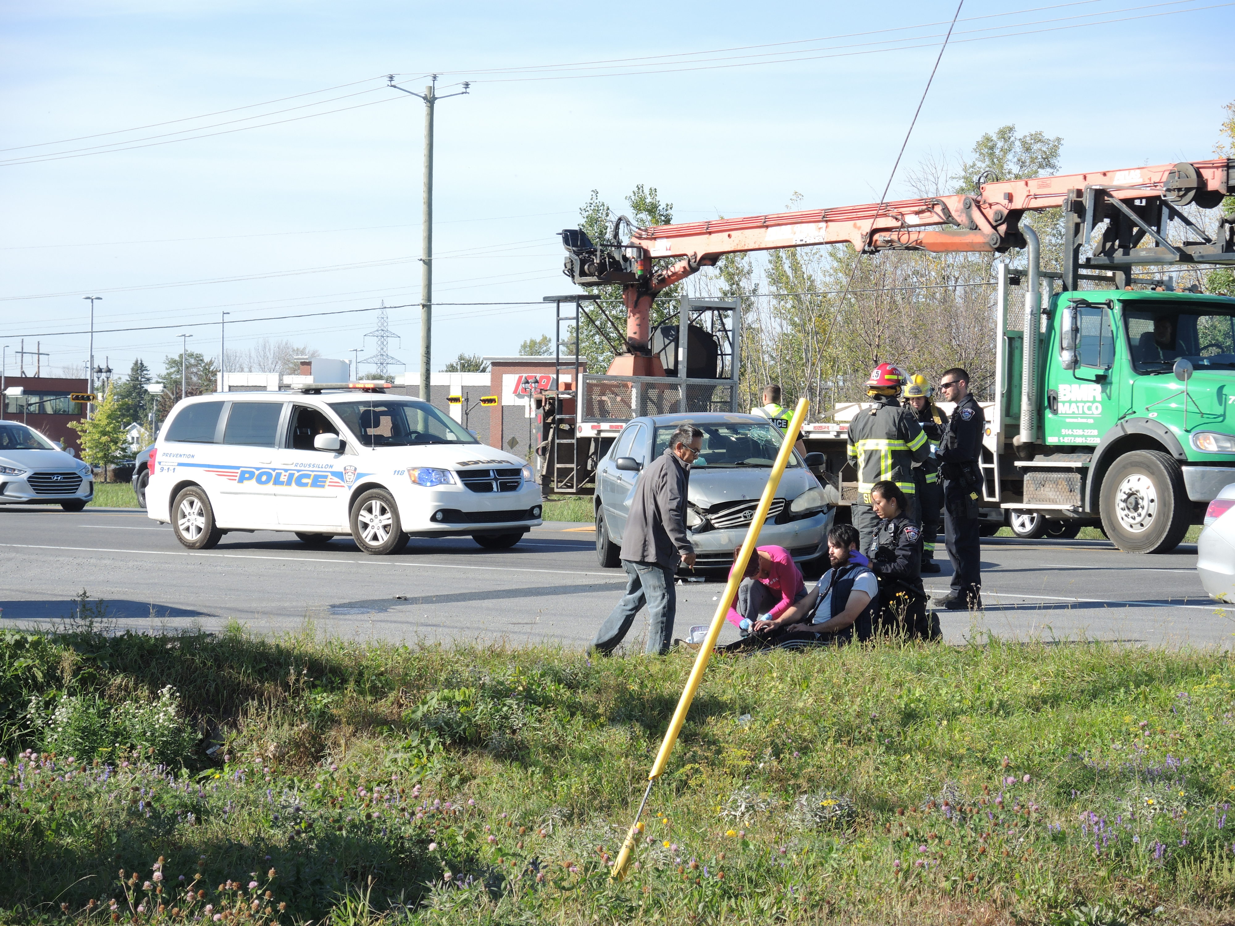 Accident sur la route 132 à Delson