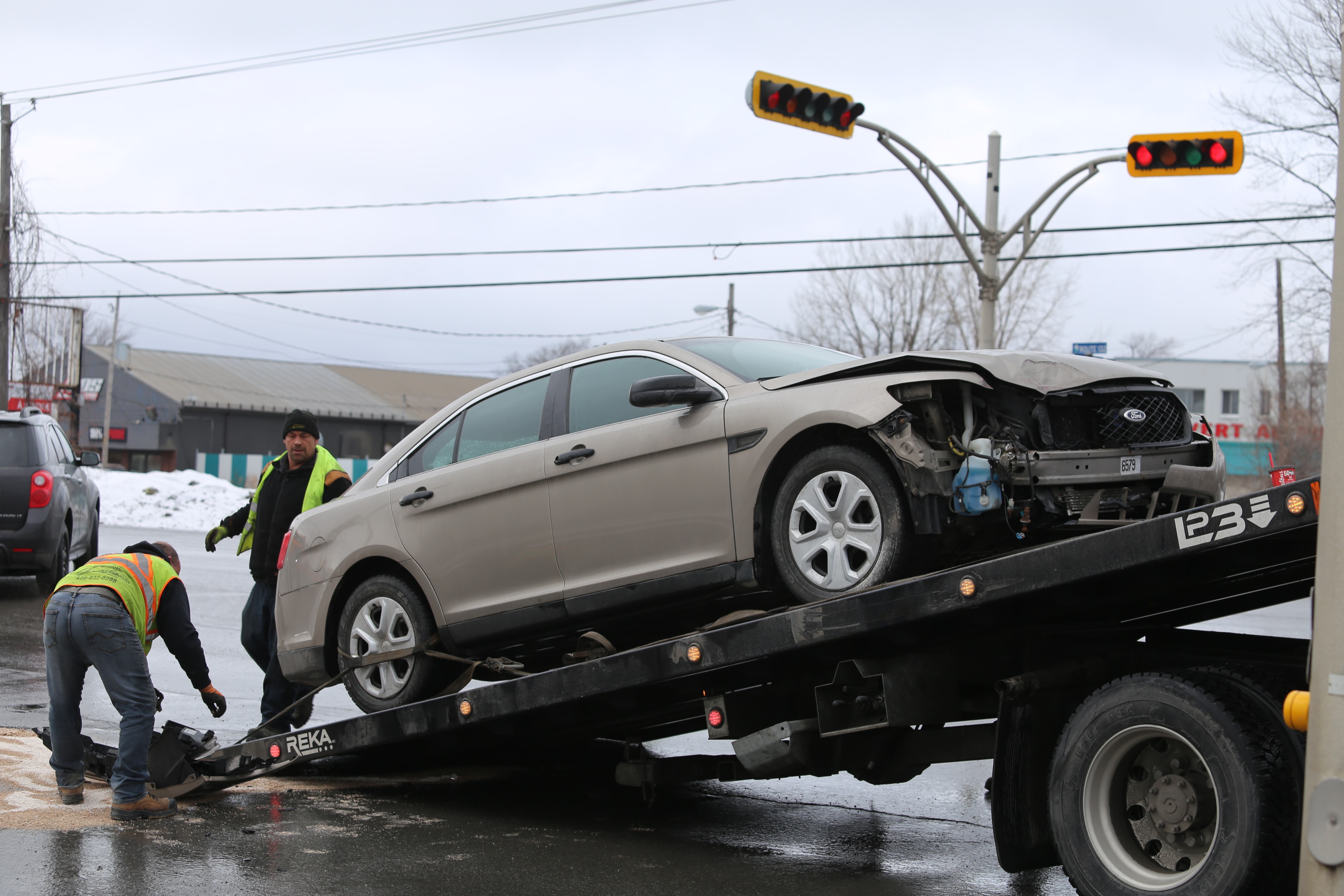 Un véhicule de police banalisé impliqué dans un accident