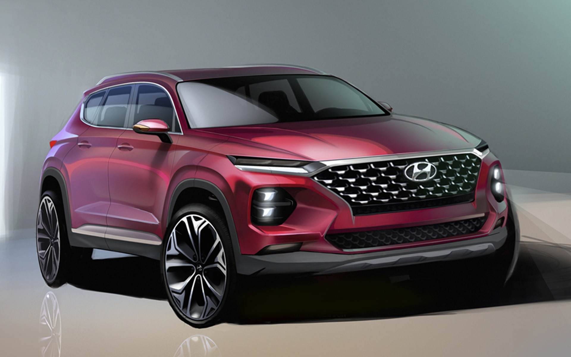 Le Hyundai Santa Fe 2019 sera dévoilé en février