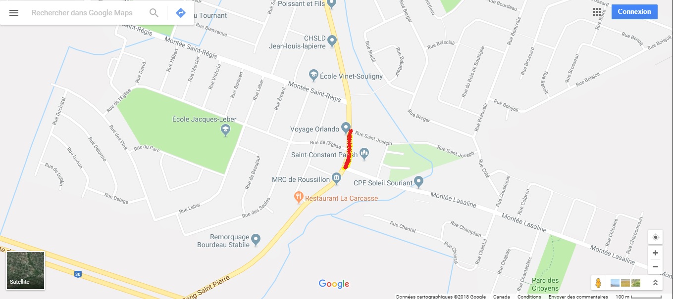 Fermeture partielle de la rue Saint-Pierre à Saint-Constant