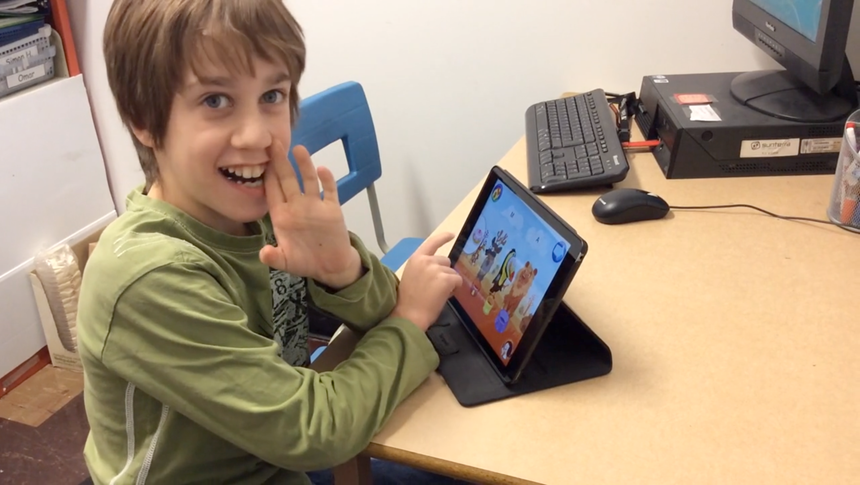 Des tablettes pour des enfants autistes