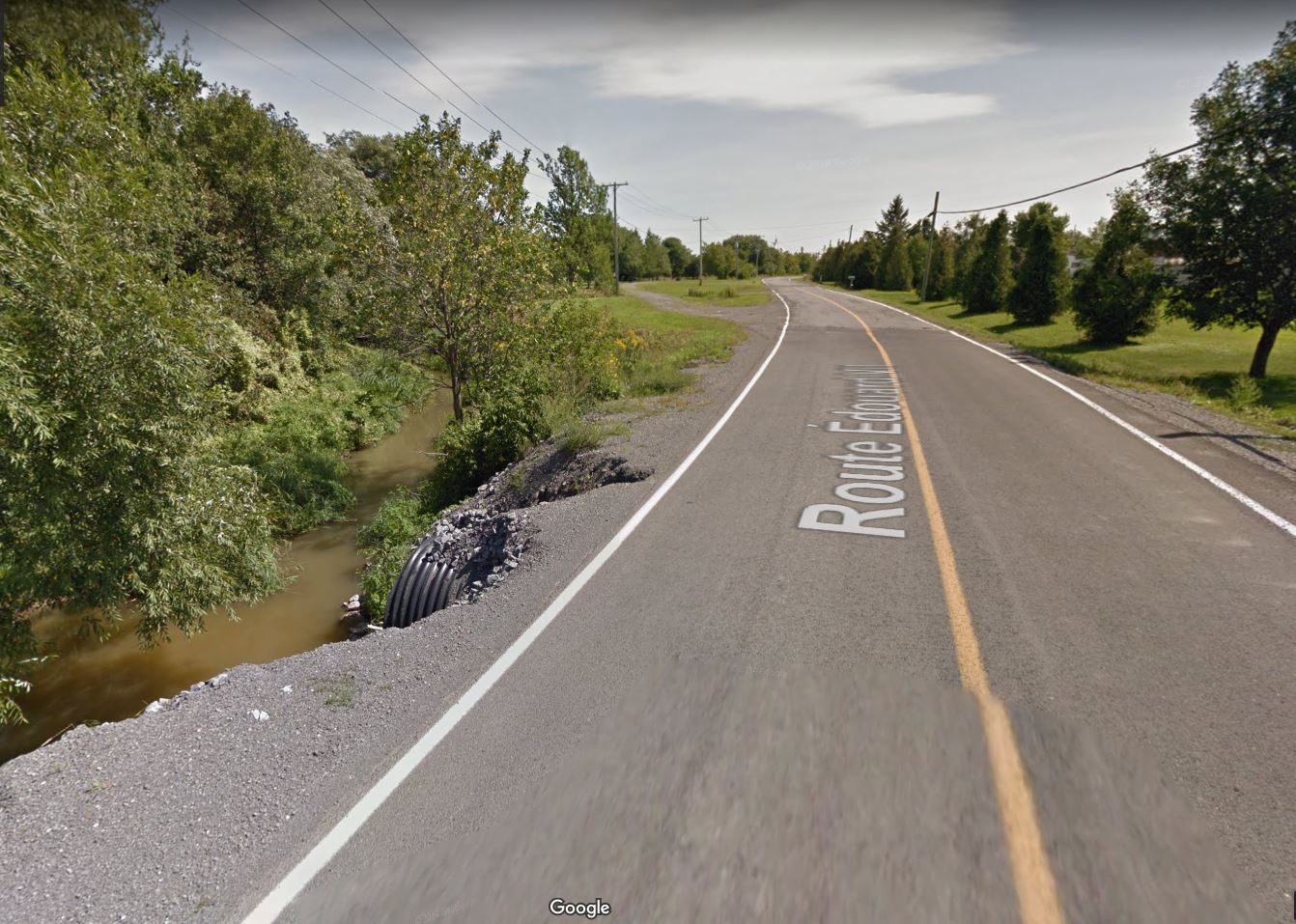 Fermeture de la route Édouard-VII à Saint-Philippe