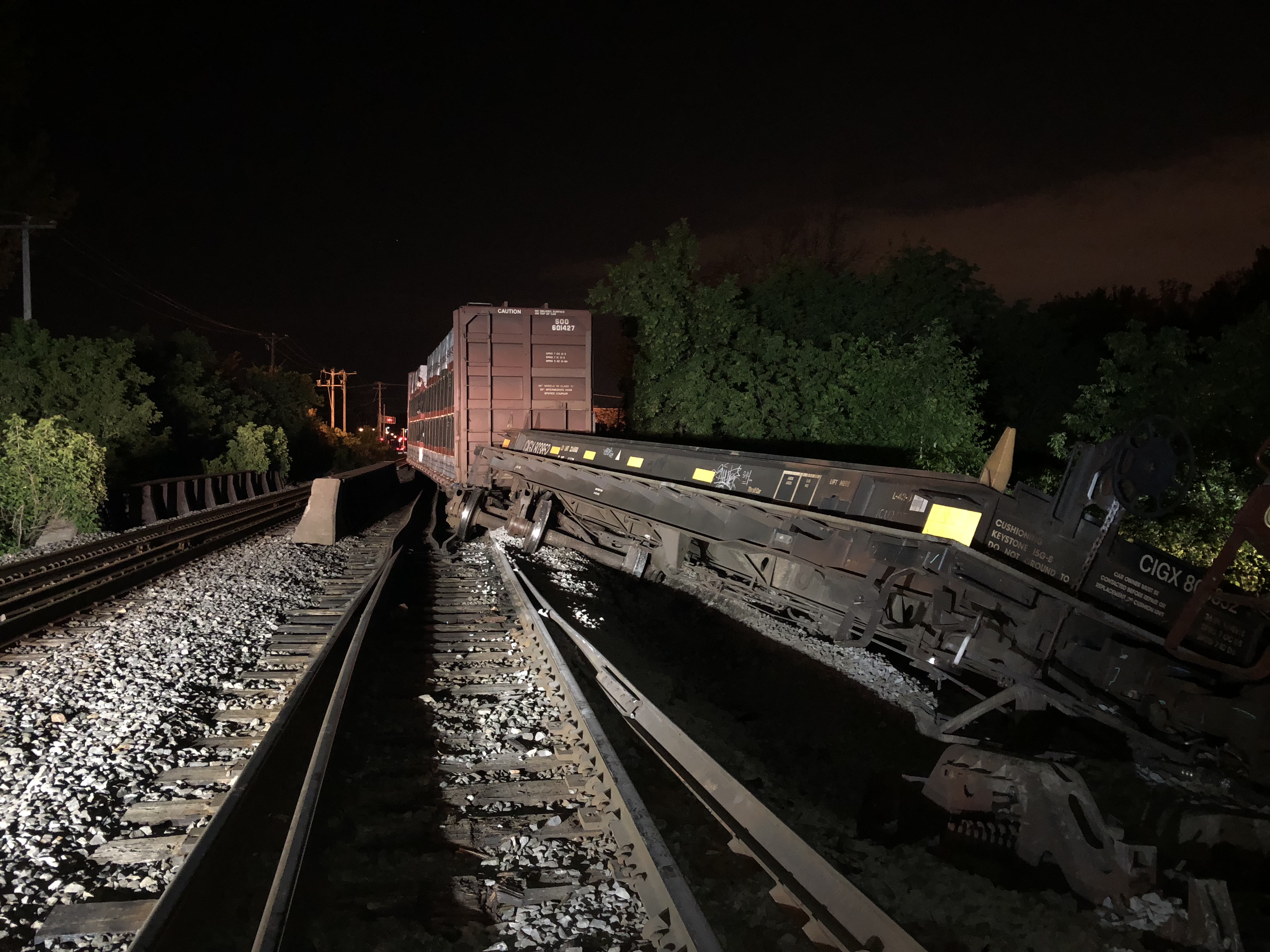 Déraillement de train à Saint-Constant