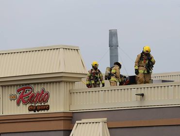 Incendie dans la cuisine du Resto du parc à Delson