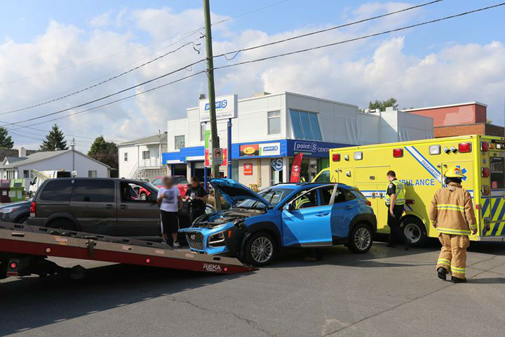 Collision frontale à La Prairie