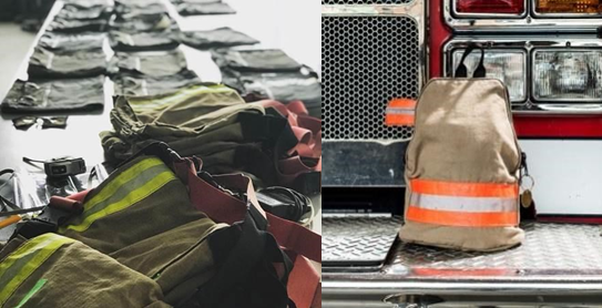 Des habits de pompiers recyclés en accessoires