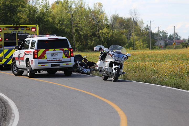Sortie de route : le motocycliste a voulu éviter un véhicule