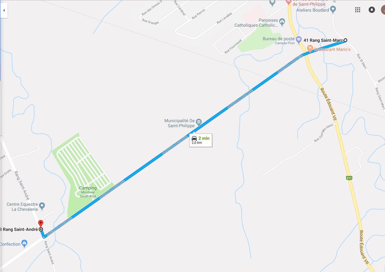 Fermeture partielle de la montée Monette à Saint-Philippe