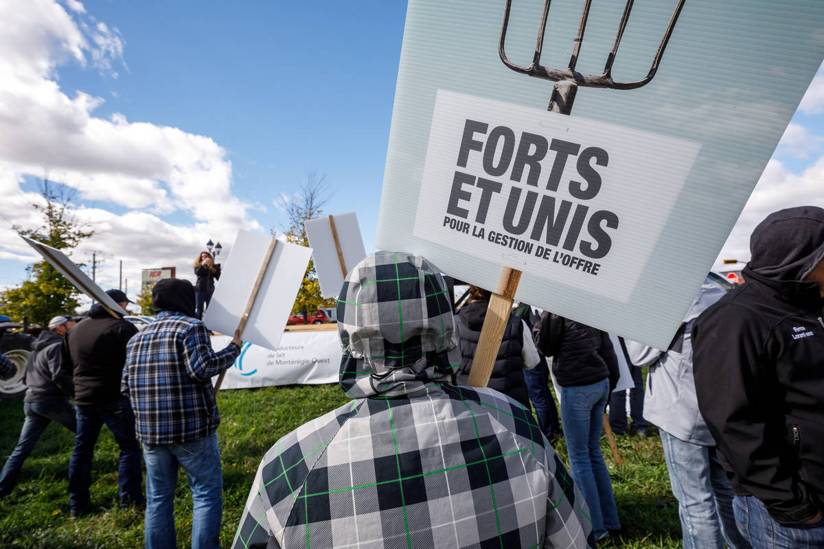 Les producteurs laitiers manifestent à Delson