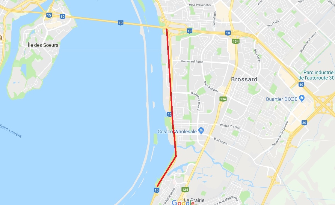 Entraves temporaires sur la route 132 à La Prairie