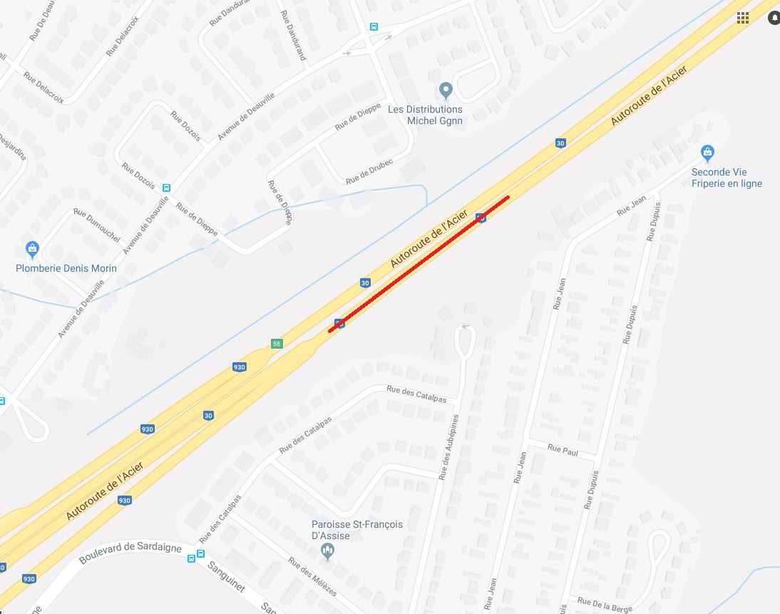 Entrave sur l&rsquo;autoroute 30 à Saint-Philippe