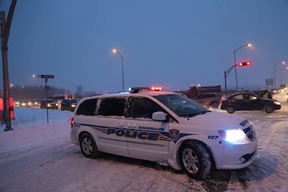 La route 104 fermée à La Prairie à la suite d&rsquo;un accident