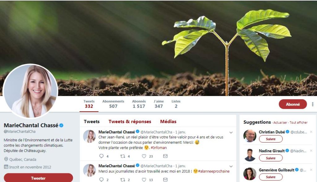 MarieChantal Chassé «plante verte préférée» d’Infoman