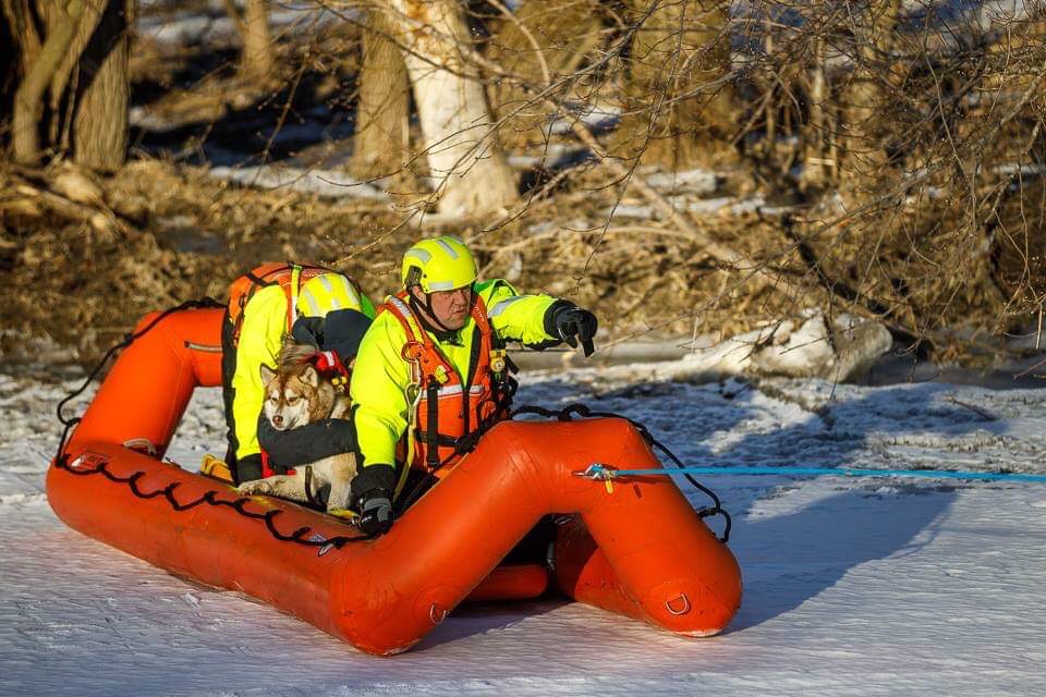 Sauvetage sur la rivière Saint-Jacques à La Prairie