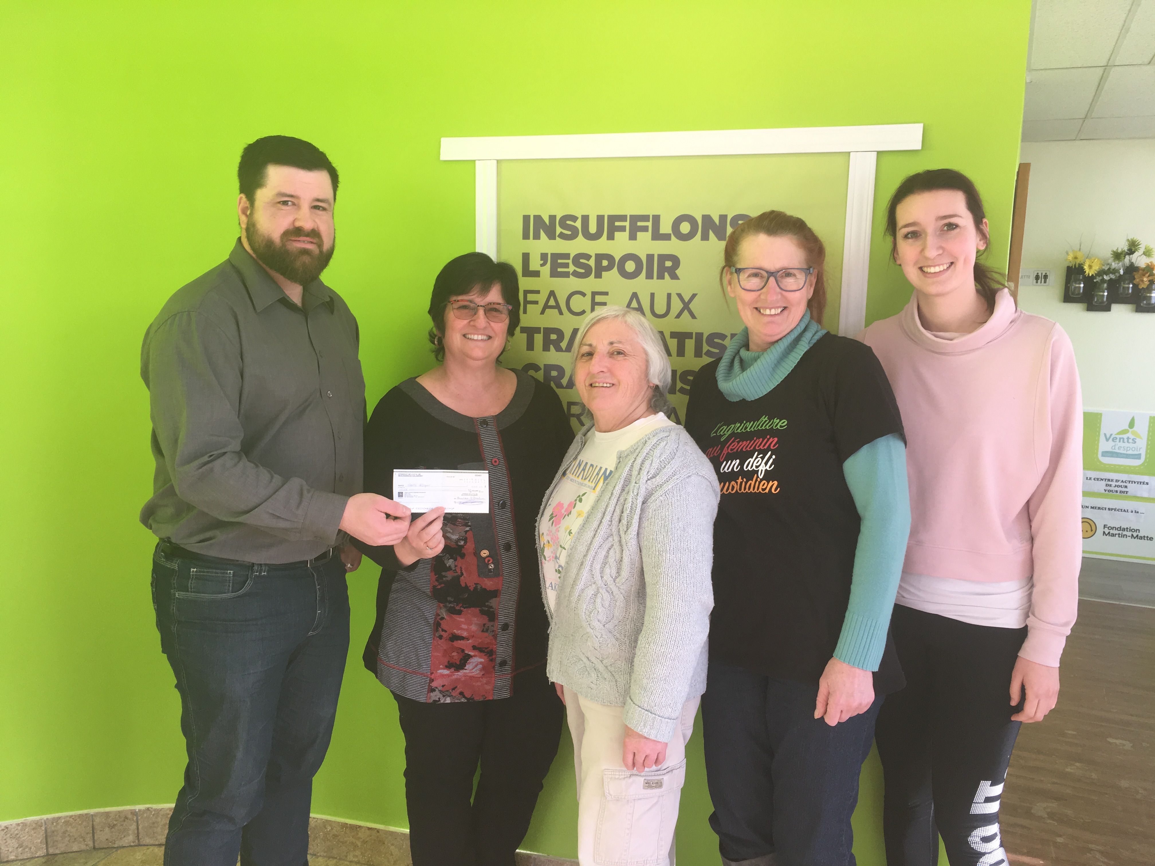 L’organisme Vents d’espoir reçoit 1 000 $