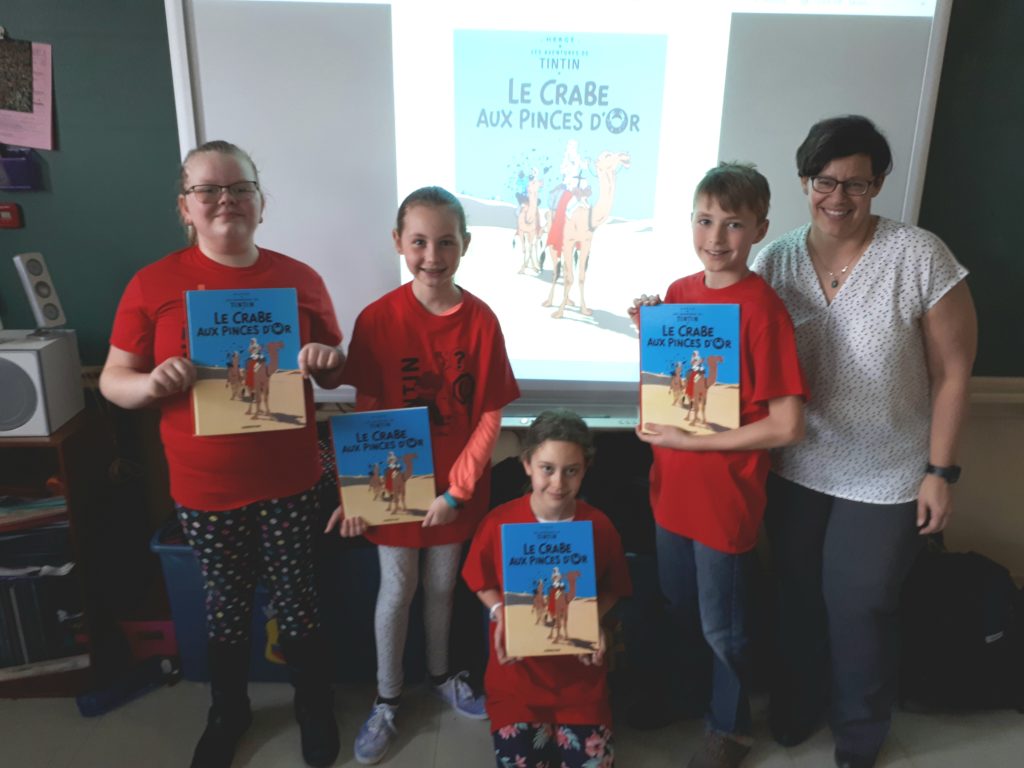 Des élèves en finale régionale d’un concours sur Tintin