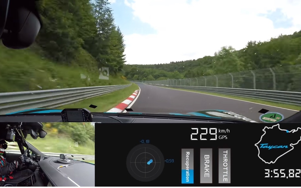 À bord de la Porsche Taycan pour un tour record du Nürburgring