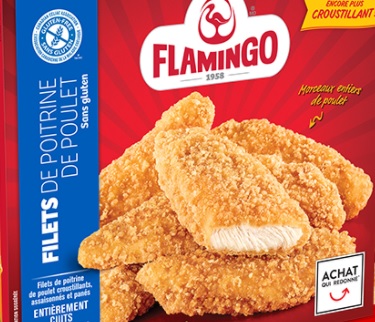 Rappel de filets de poitrine de poulet Flamingo sans gluten