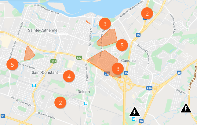 Plus de 1 000 résidents privés d&rsquo;électricité depuis 24 heures sur le territoire