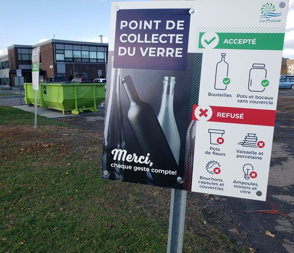 La Prairie installe un conteneur vert temporaire