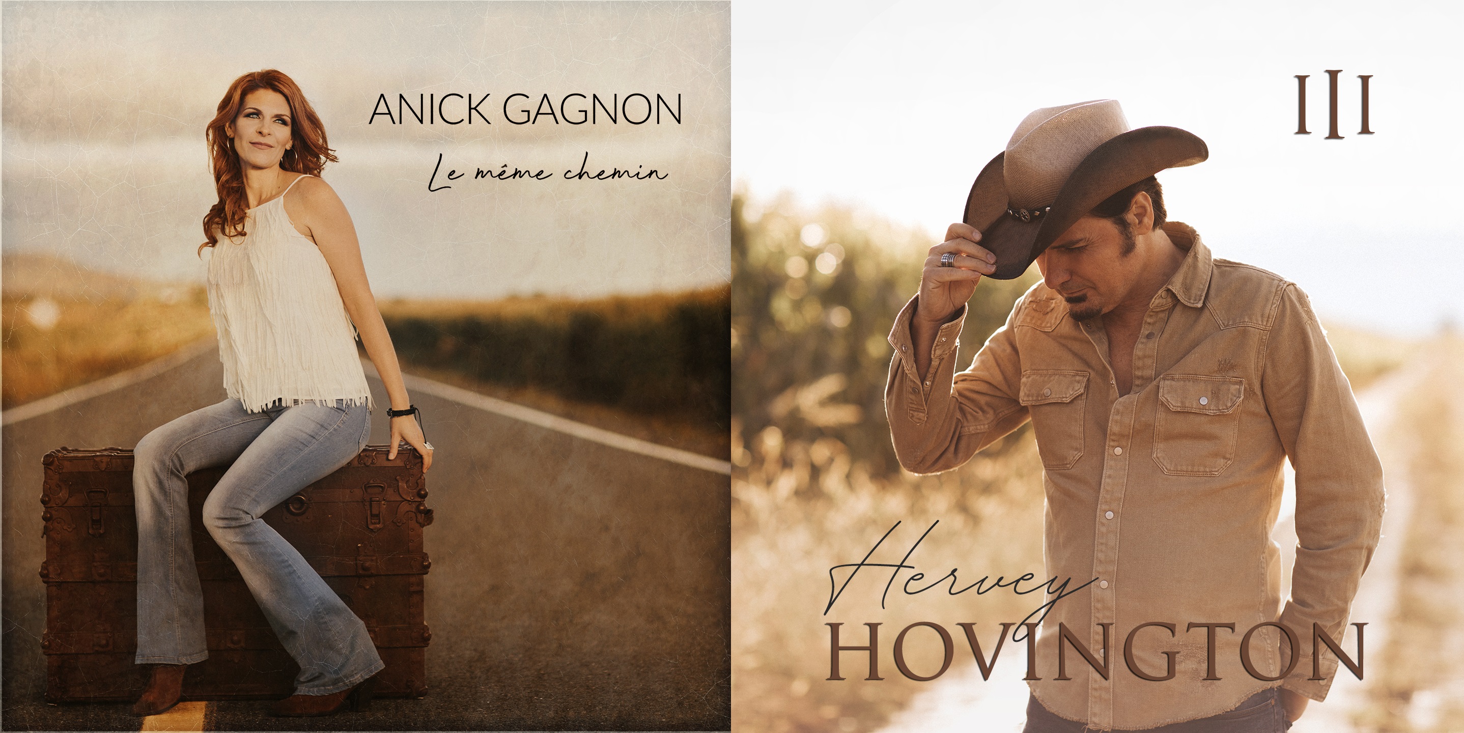 Un couple de musiciens, deux albums country