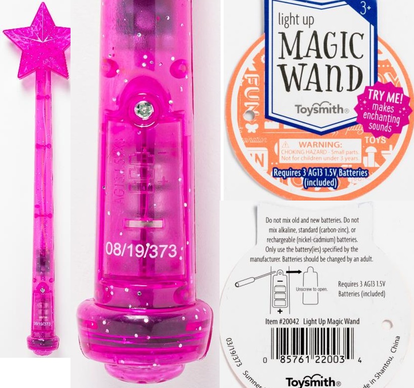 Des baguettes magiques illuminées visées par un rappel de Santé Canada