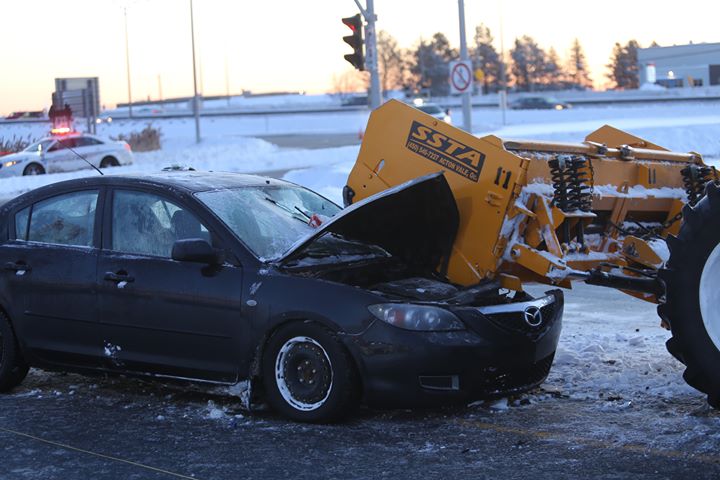 Accident impliquant une déneigeuse à Candiac