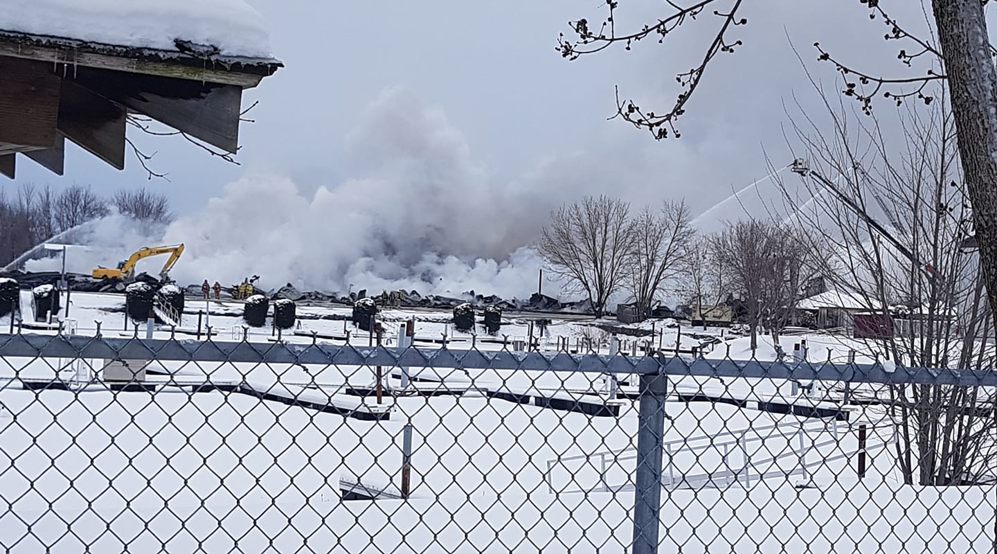 Incendie à la Marina Fortin: plus de 15 M $ de dommages