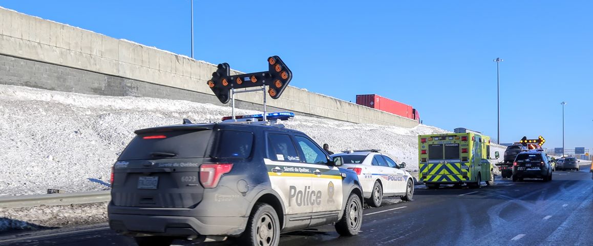 Accident impliquant trois véhicules sur la 930 à Candiac