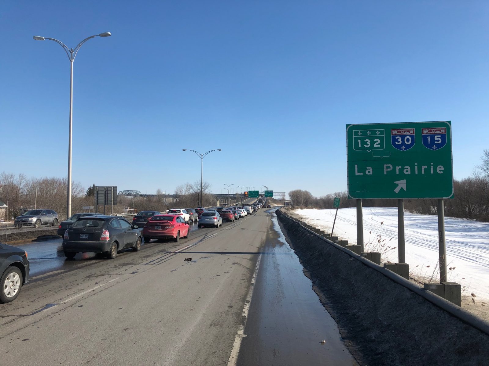 Manifestation terminée au pont Mercier