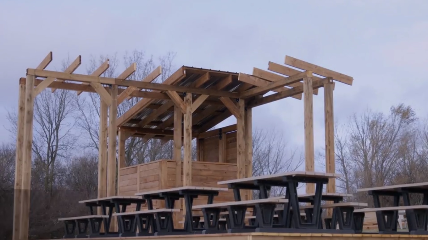 La terrasse du RécréoParc construite à l’émission Maître du chantier