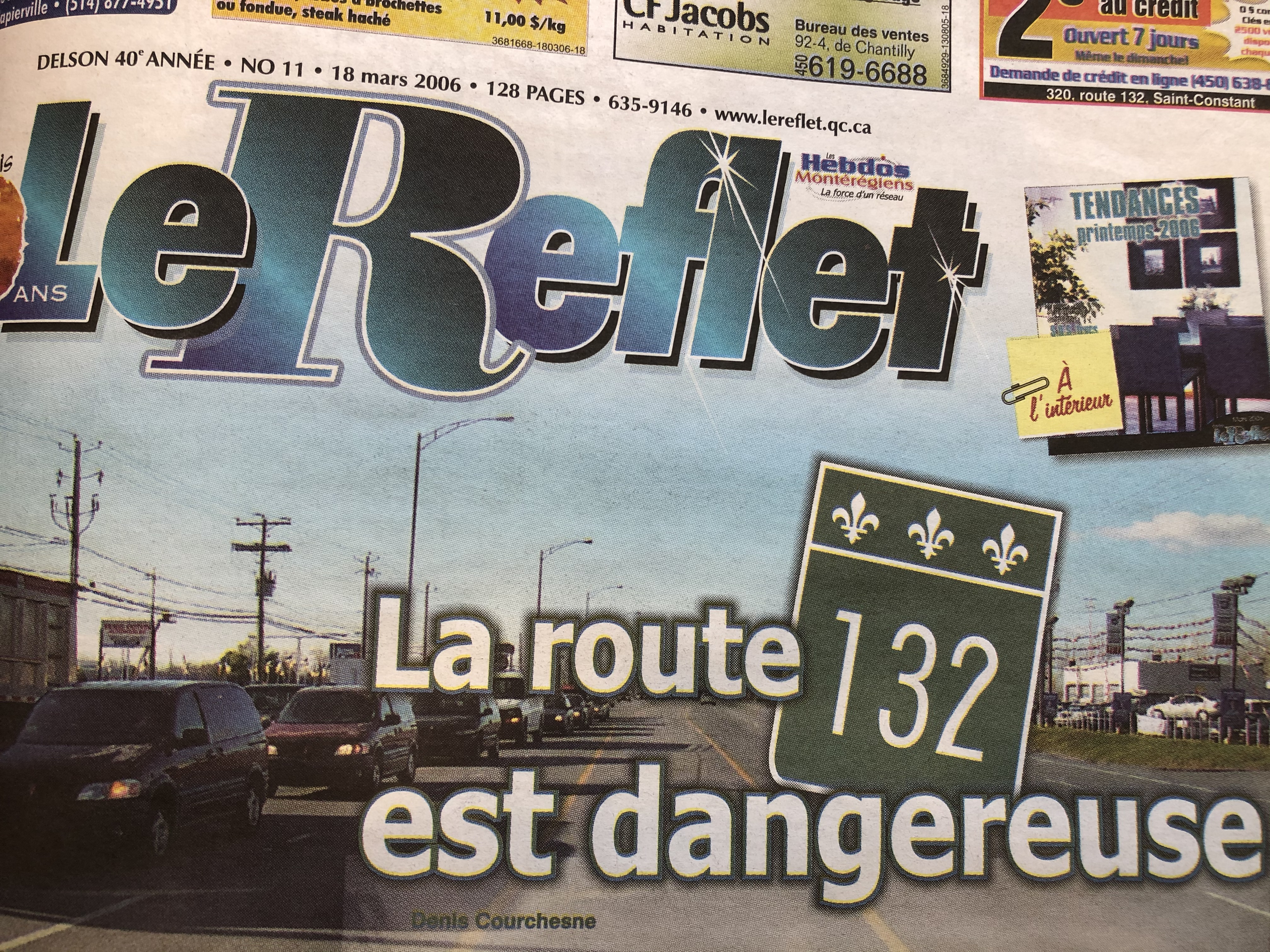 Samedis nostalgie – «La route 132 est dangereuse», écrivait Le Reflet en 2006