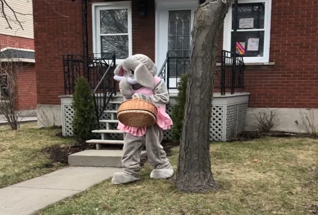 Un éléphant et un dinosaure ont parcouru des rues de la région à Pâques