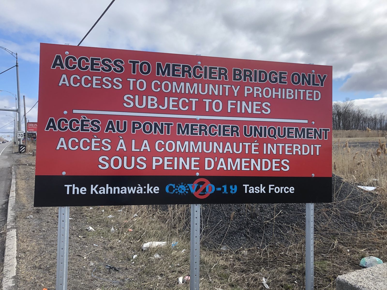 Kahnawake rappelle aux non-résidents que ses commerces demeurent fermés