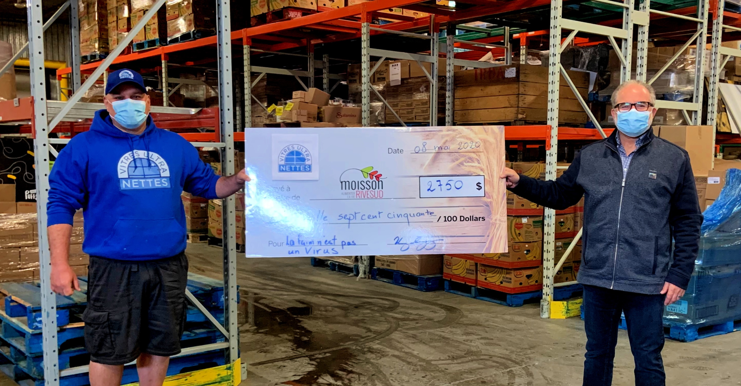 Une compagnie de Saint-Constant donne aux banques alimentaires