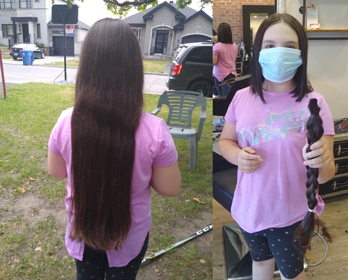 Inspirée par son émission préférée, une fillette donne ses longs cheveux