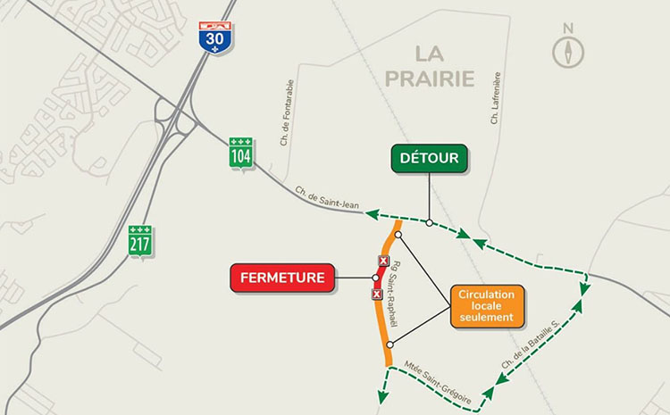 Reconstruction du pont du rang Saint-Raphaël cet automne à La Prairie