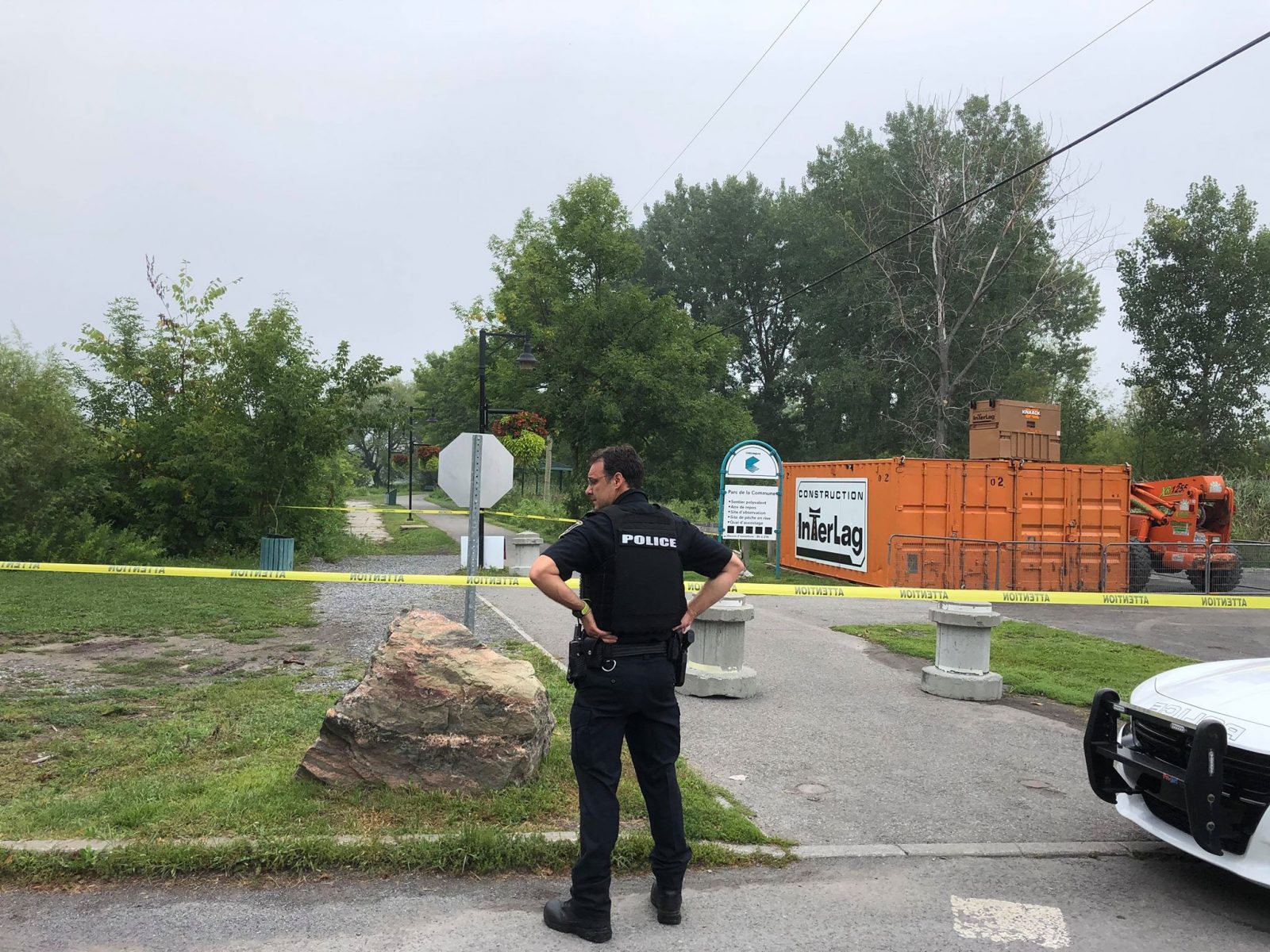 Parc de la Commune à Châteauguay: un homme arrêté par la Sûreté du Québec