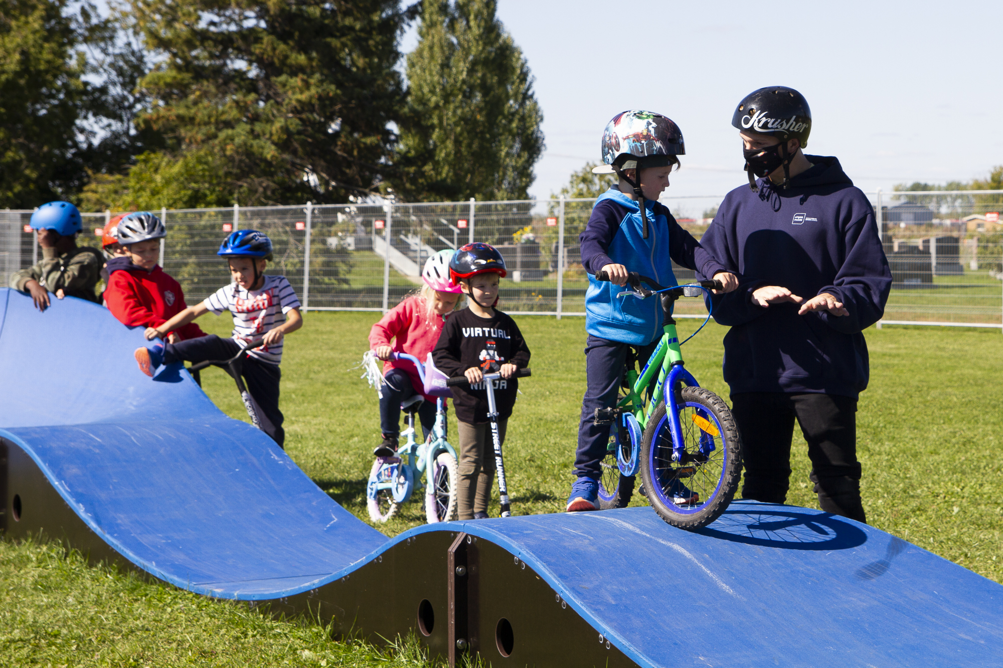 Saint-Mathieu inaugure sa nouvelle piste de pumptrack