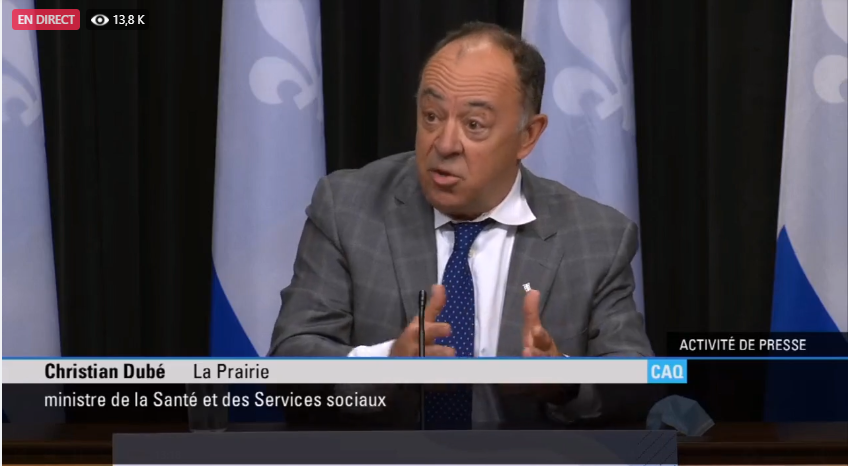 Record de cas de COVID-19 : l&rsquo;avenir de la deuxième vague entre les mains des citoyens, selon Dubé