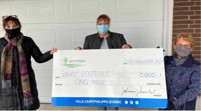 Saint-Philippe octroie une aide de 5 000 $ au Service d’entraide