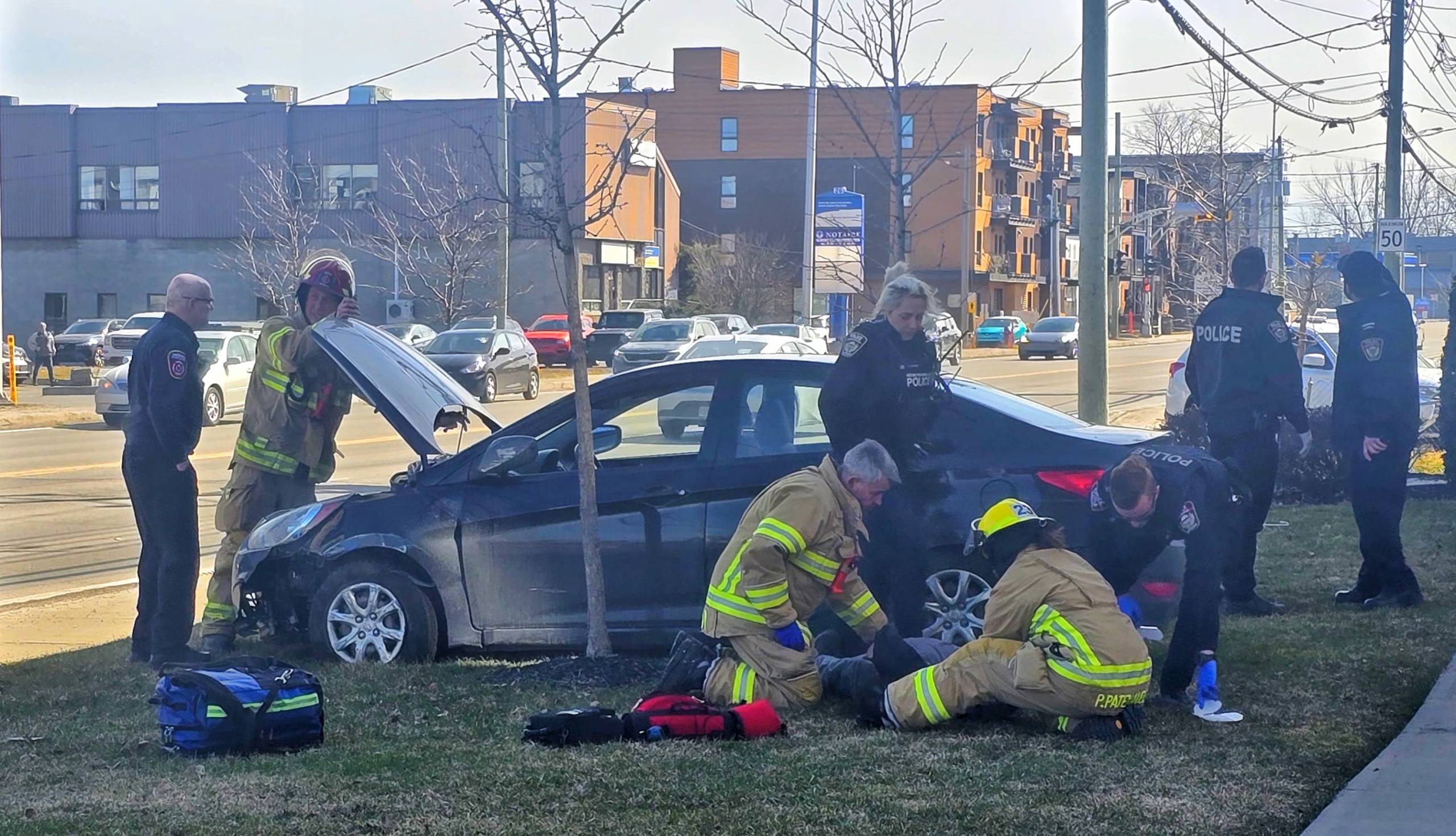 Il percute un immeuble à Saint-Constant