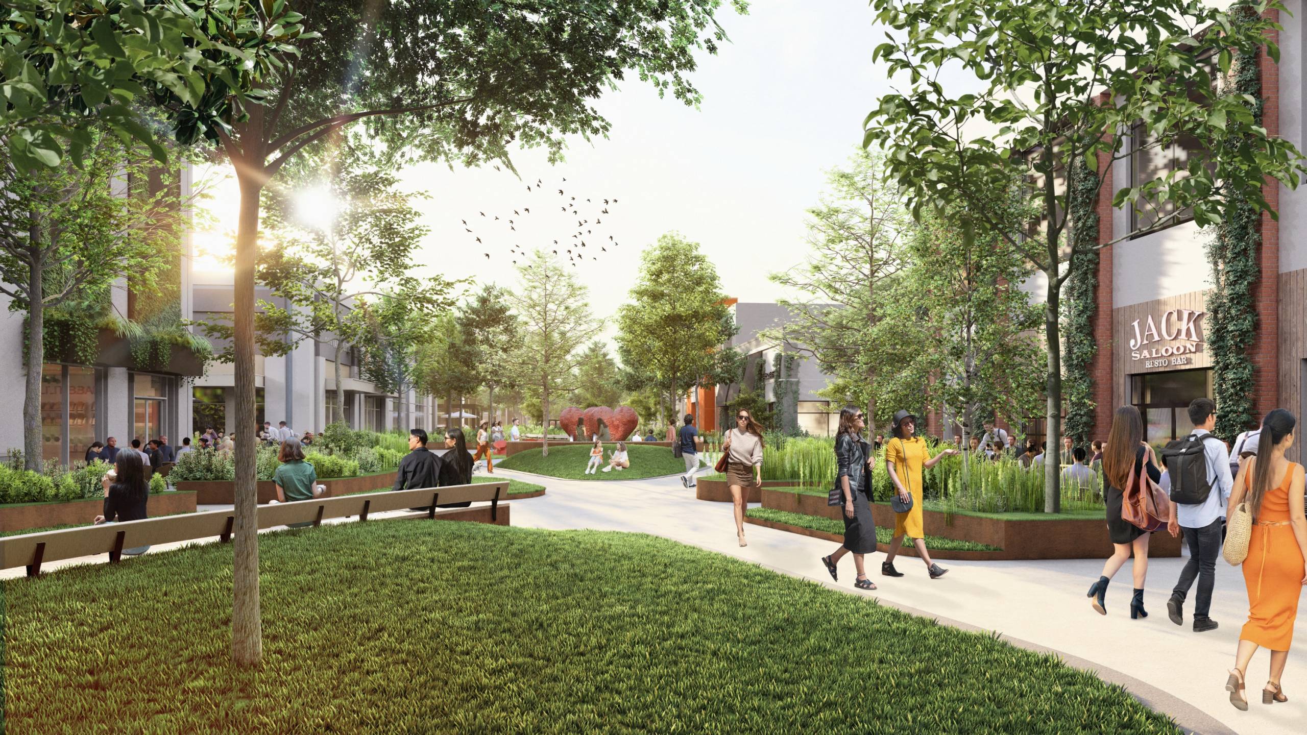 Quartier DIX30: une avenue des Lumières verte et piétonne