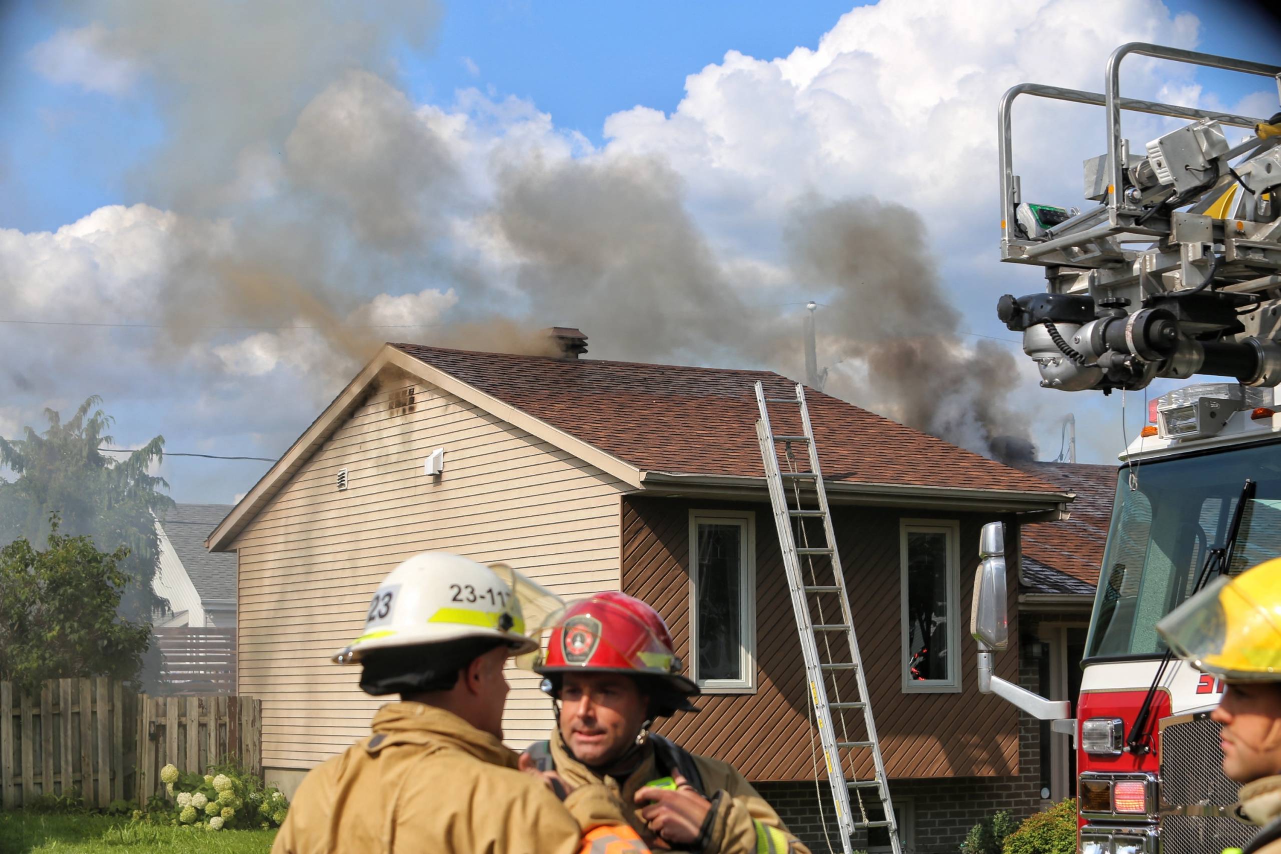 Feu de résidence à Sainte-Catherine