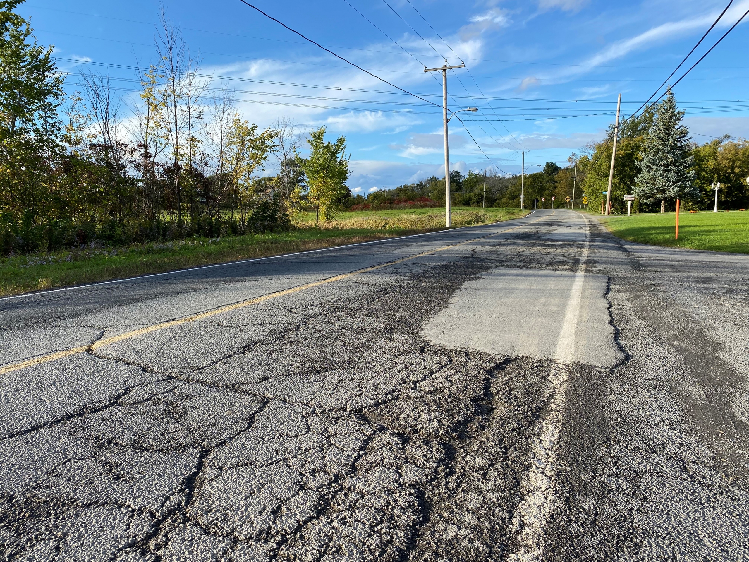 L’état du rang Saint-André inquiète une cycliste