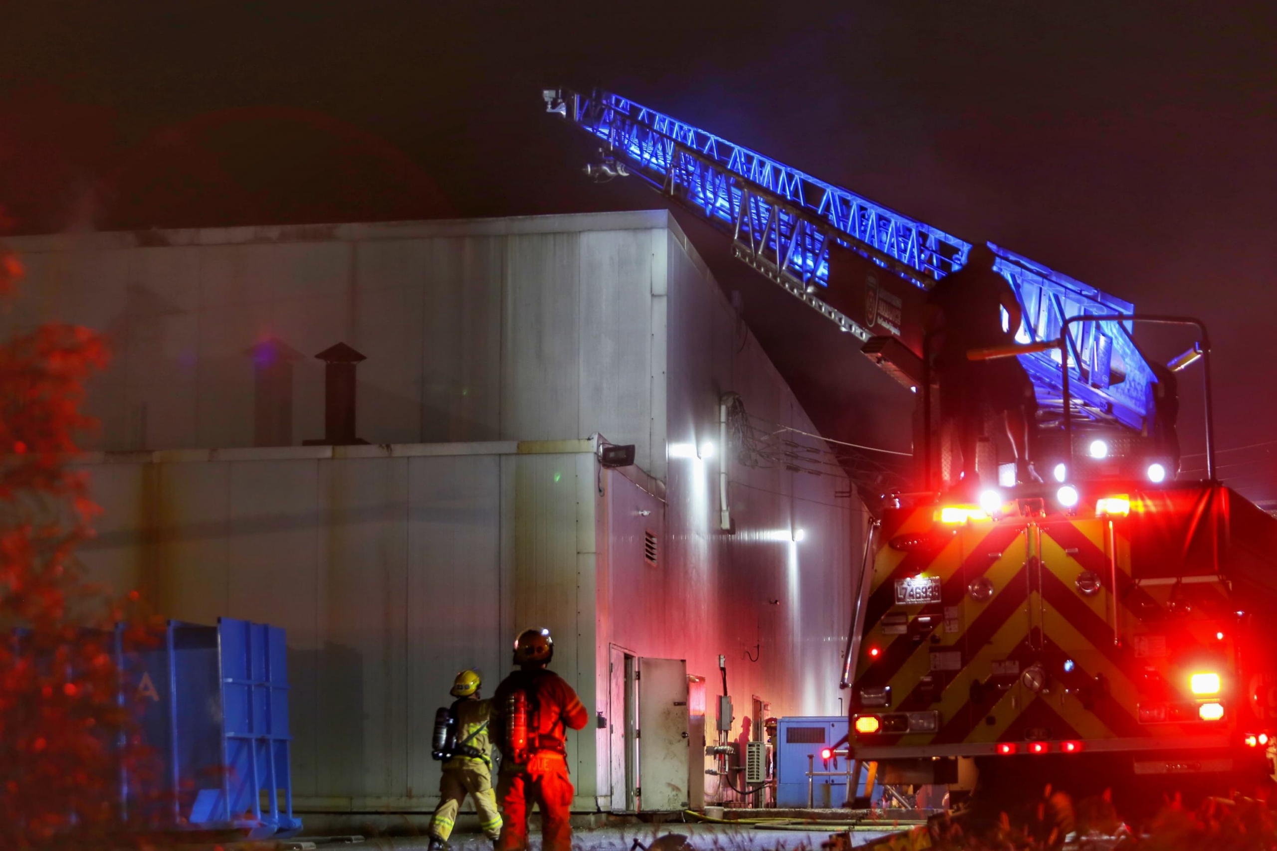 Intervention des pompiers dans le parc industriel à Candiac