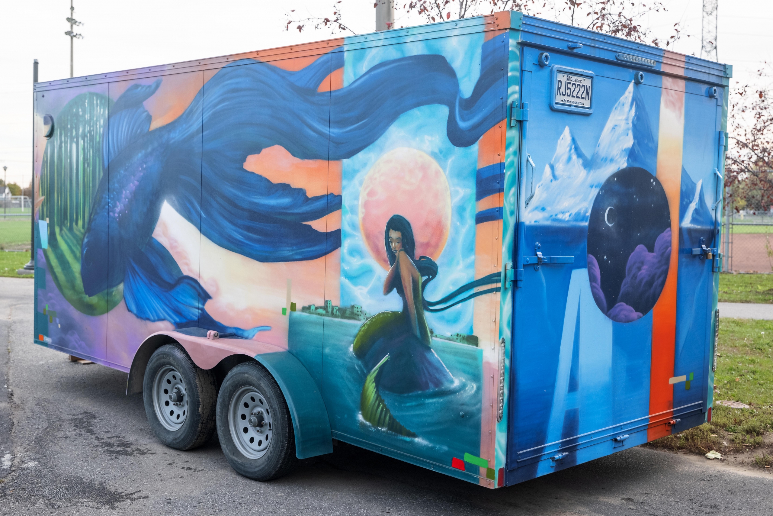 Des citoyens transforment la remorque des loisirs de Sainte-Catherine