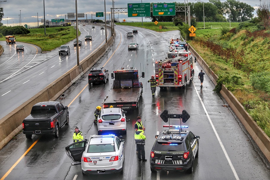VIDÉO – Collision sur la route 132 à Candiac